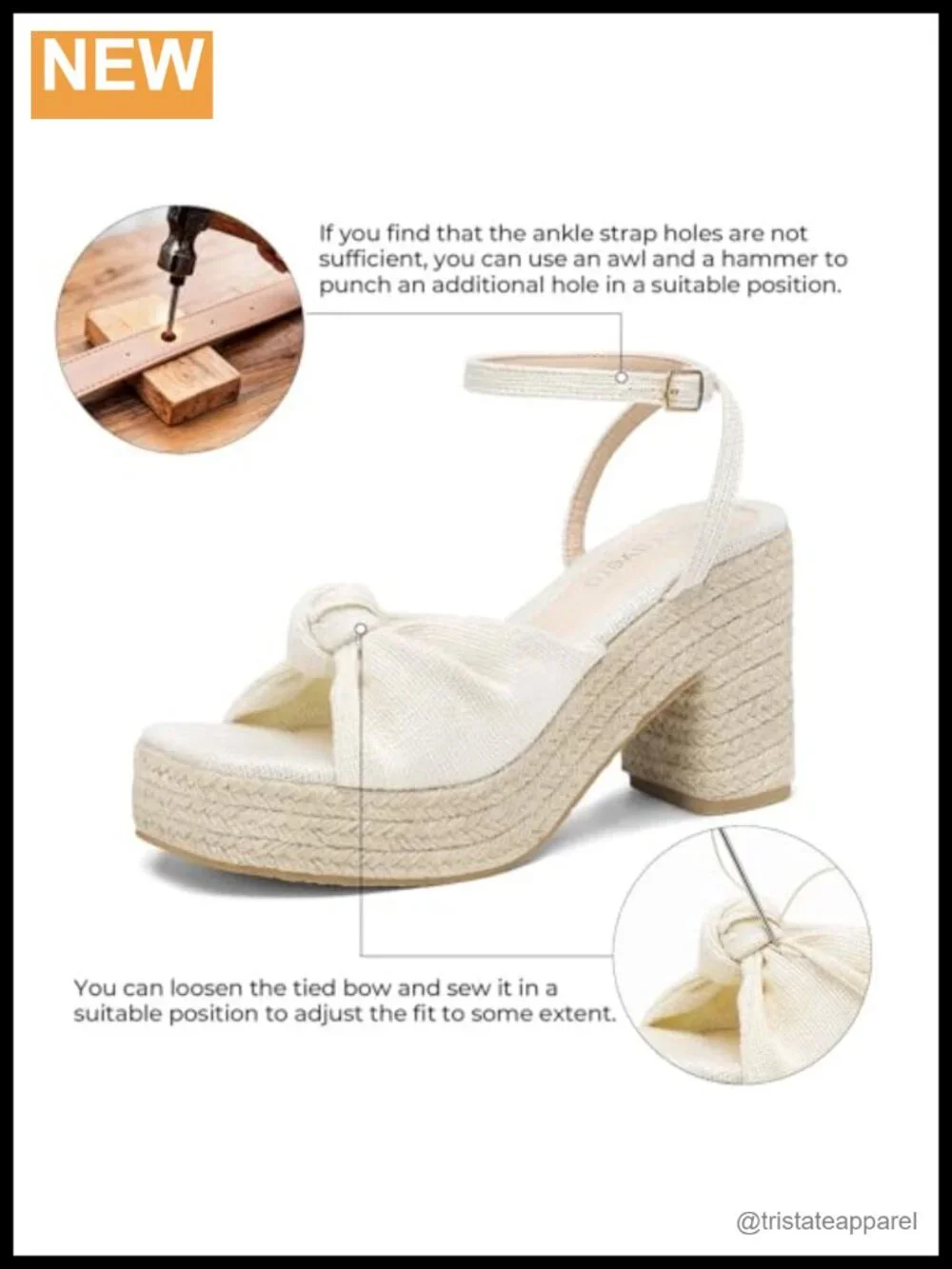 Womens Espadrille Platform Wedge Sandals Chunky Heel Bow Ankle Strap